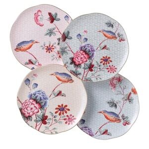 WEDGWOOD Cuckoo, Set of 4 Tea Salad Dessert Plates, 8.25", Bone China